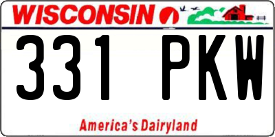WI license plate 331PKW