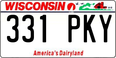 WI license plate 331PKY