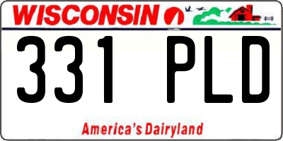 WI license plate 331PLD