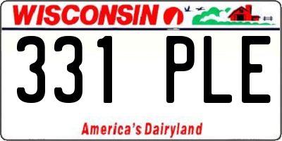 WI license plate 331PLE