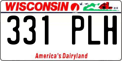 WI license plate 331PLH