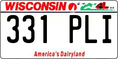 WI license plate 331PLI