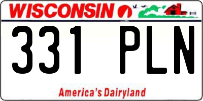 WI license plate 331PLN