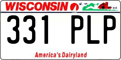 WI license plate 331PLP