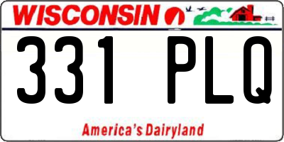 WI license plate 331PLQ
