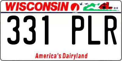WI license plate 331PLR