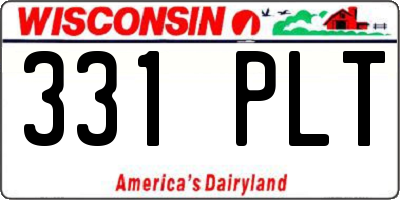WI license plate 331PLT