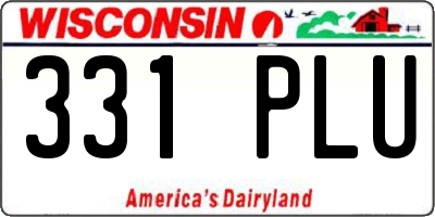 WI license plate 331PLU