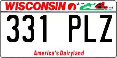 WI license plate 331PLZ