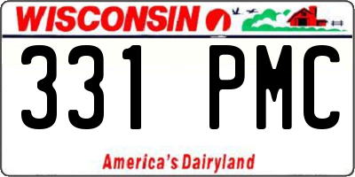 WI license plate 331PMC