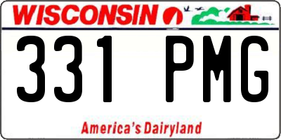 WI license plate 331PMG