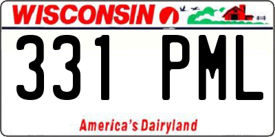 WI license plate 331PML