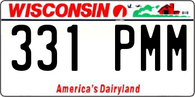 WI license plate 331PMM