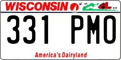 WI license plate 331PMO