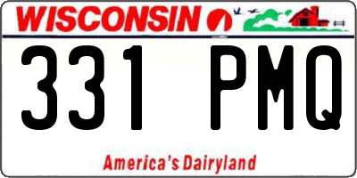 WI license plate 331PMQ