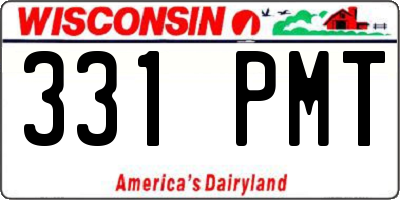 WI license plate 331PMT