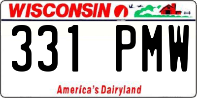 WI license plate 331PMW