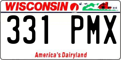 WI license plate 331PMX