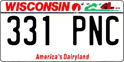 WI license plate 331PNC