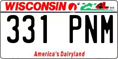 WI license plate 331PNM