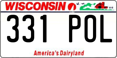 WI license plate 331POL