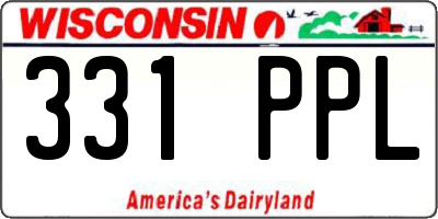 WI license plate 331PPL