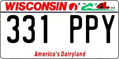 WI license plate 331PPY