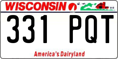 WI license plate 331PQT