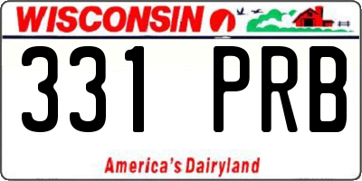 WI license plate 331PRB