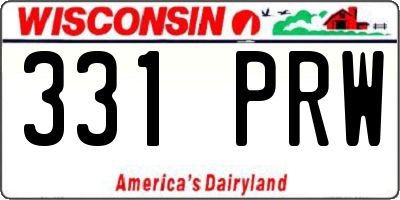 WI license plate 331PRW