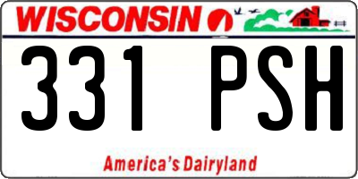 WI license plate 331PSH