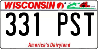 WI license plate 331PST