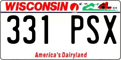 WI license plate 331PSX