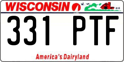 WI license plate 331PTF