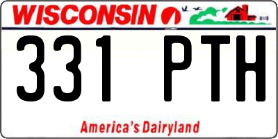 WI license plate 331PTH