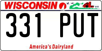 WI license plate 331PUT