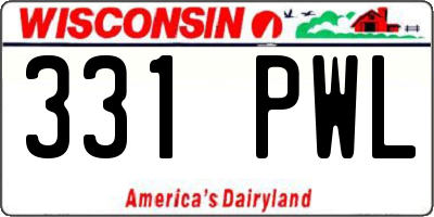 WI license plate 331PWL