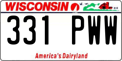 WI license plate 331PWW