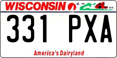 WI license plate 331PXA