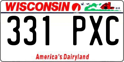 WI license plate 331PXC