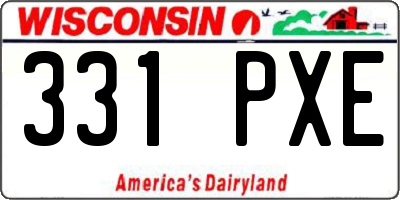 WI license plate 331PXE