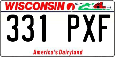 WI license plate 331PXF