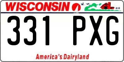 WI license plate 331PXG