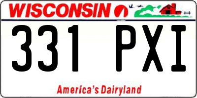 WI license plate 331PXI