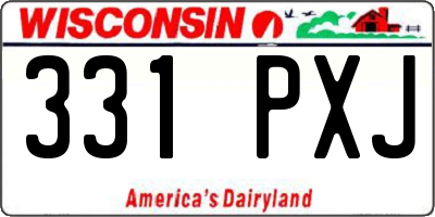 WI license plate 331PXJ