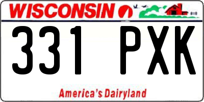 WI license plate 331PXK