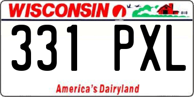 WI license plate 331PXL