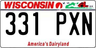 WI license plate 331PXN