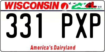 WI license plate 331PXP