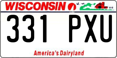 WI license plate 331PXU